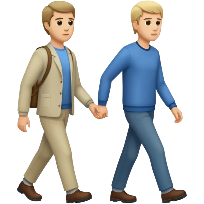 man walking away from other person  emoji