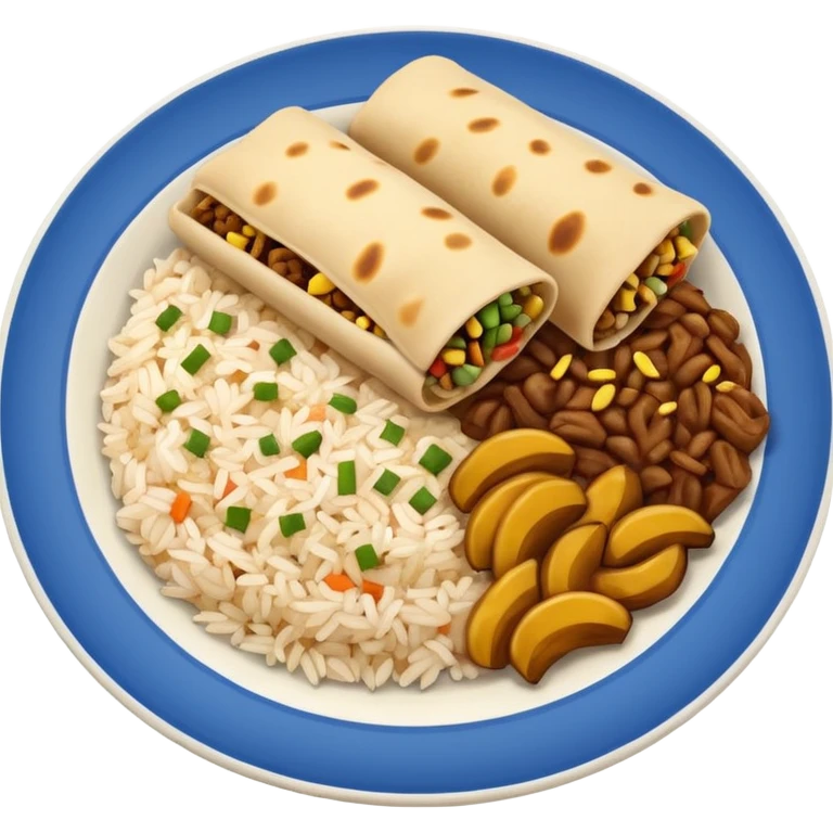 Shawarma and rice emoji