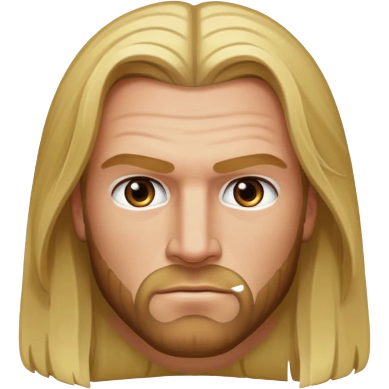 Triple H with hazel eyes, long blonde hair emoji
