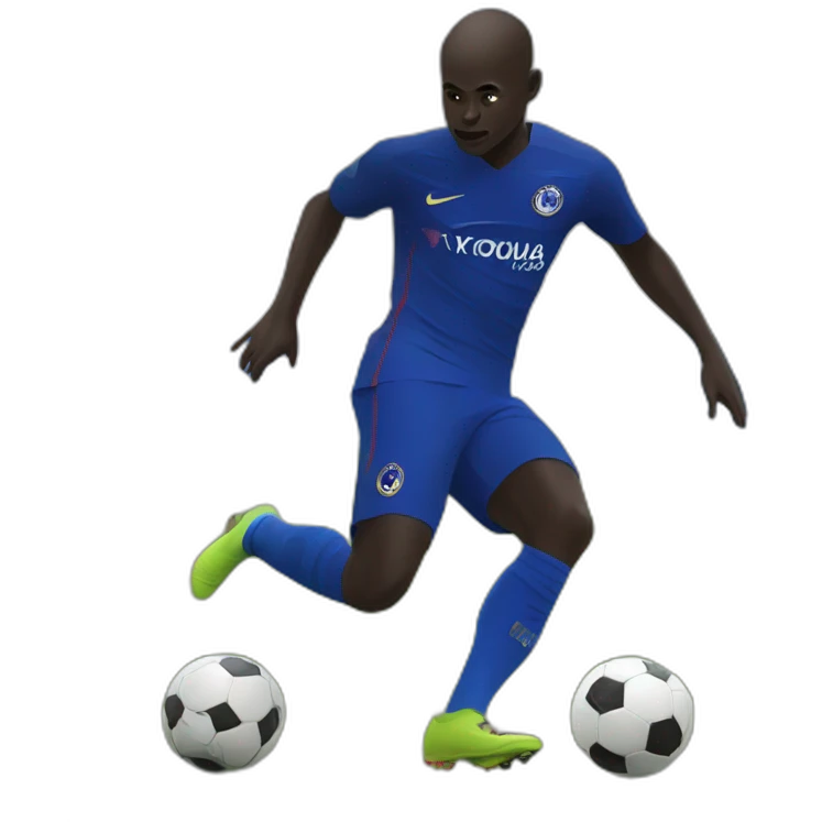 Kanté tackling the ball emoji