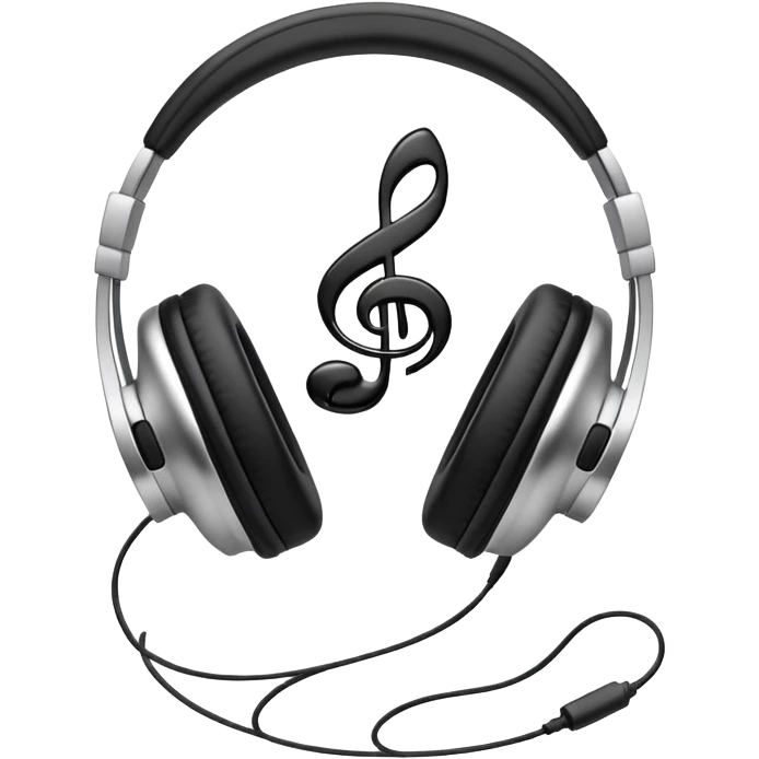 Musical notes and headphones emoji
