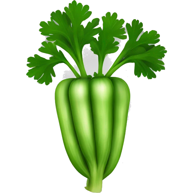 cilantro with black background emoji