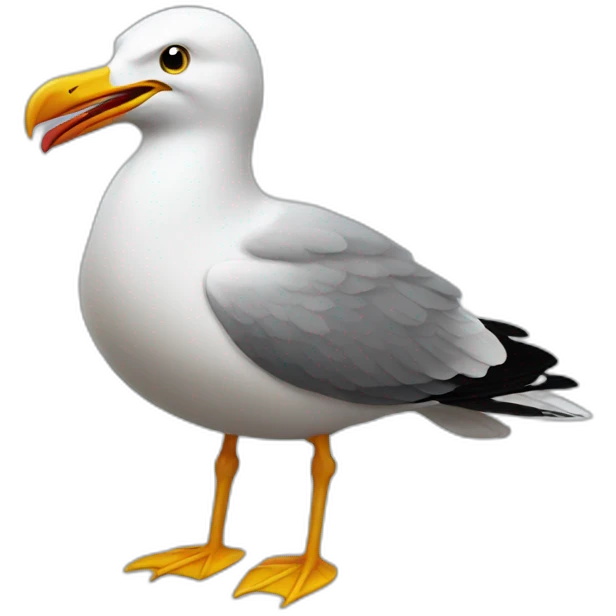 Trash seagull emoji
