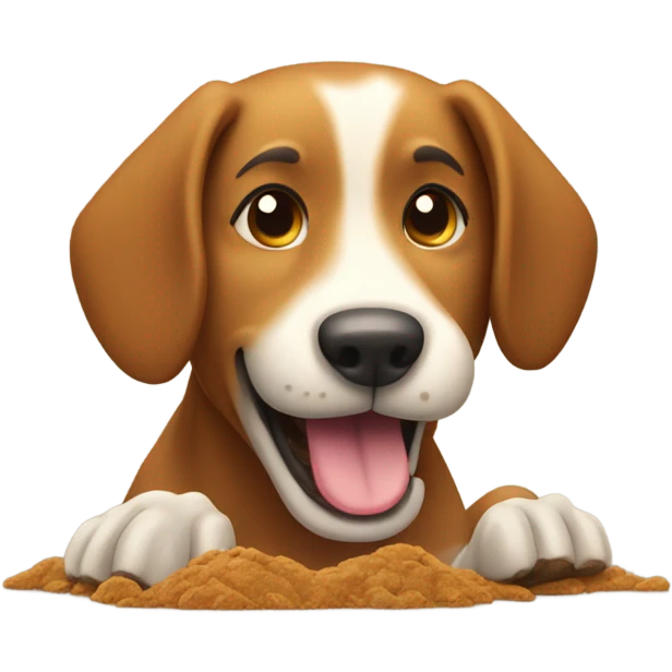 Dig with treat emoji