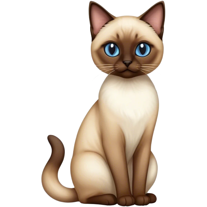siamese cat, full body emoji