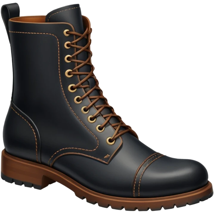 generate me black boots for man emoji