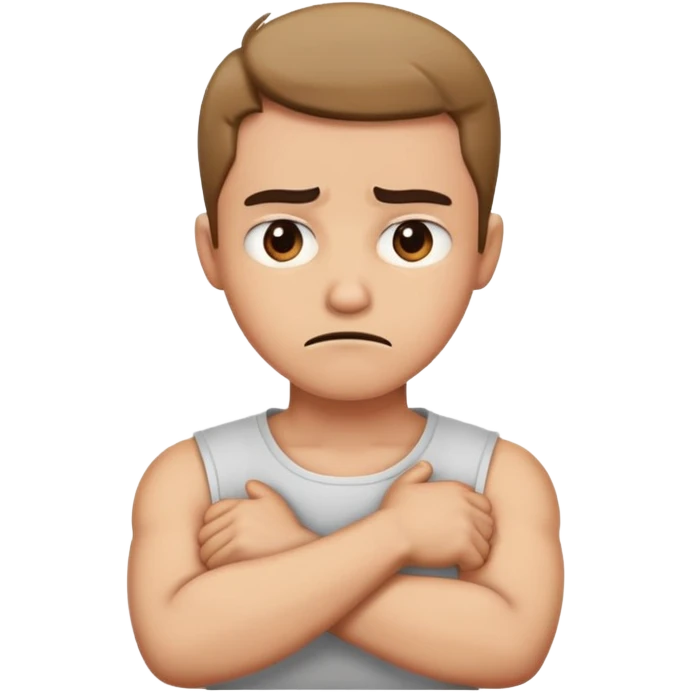 Arms crossed around throat looking mad  emoji