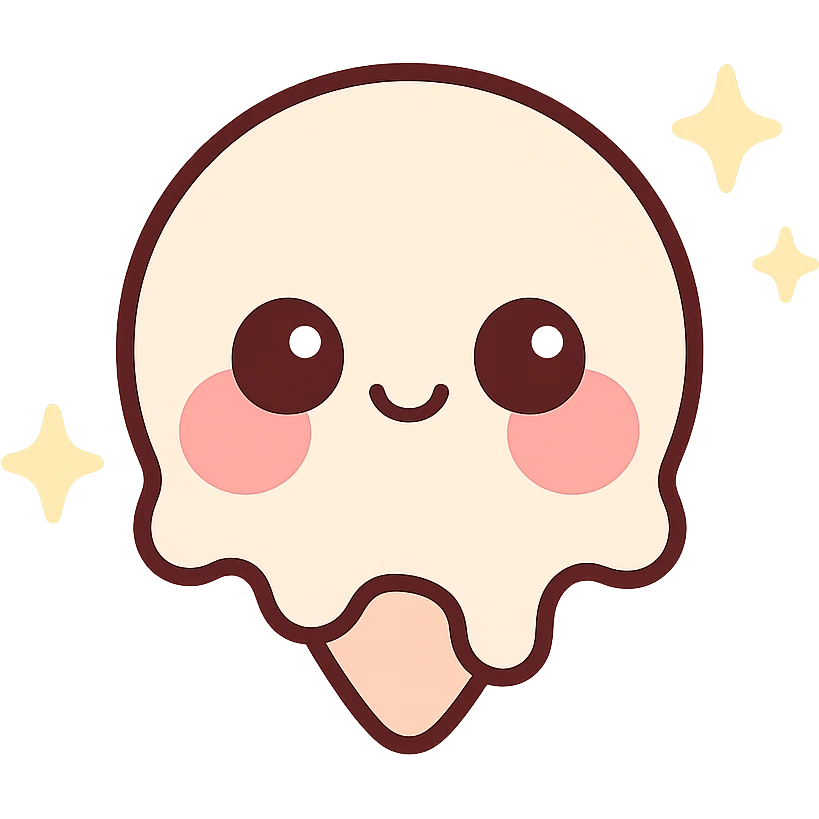 Create an animated version of the emoji in kawaii style with a shy expression and a small smile. The cheeks are very pink, eyes are shiny looking to the side, with a sparkling effect around the face. Transparent background. emoji