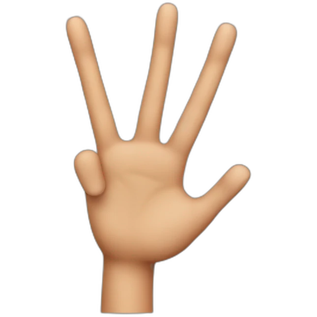 Very long fingers emoji