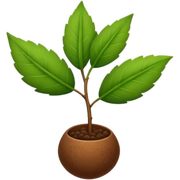 ein kleiner samen, aus dem ein grüner zweig wächst emoji