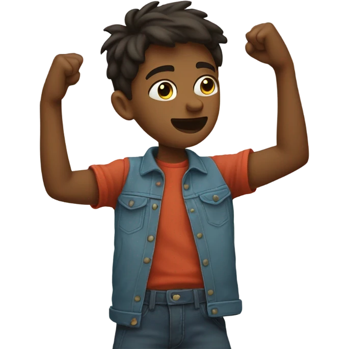 A boy (emoji) doing a dab (not full body) emoji