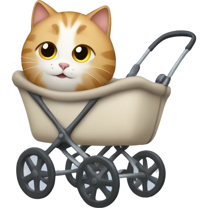 Cat in a stroller emoji