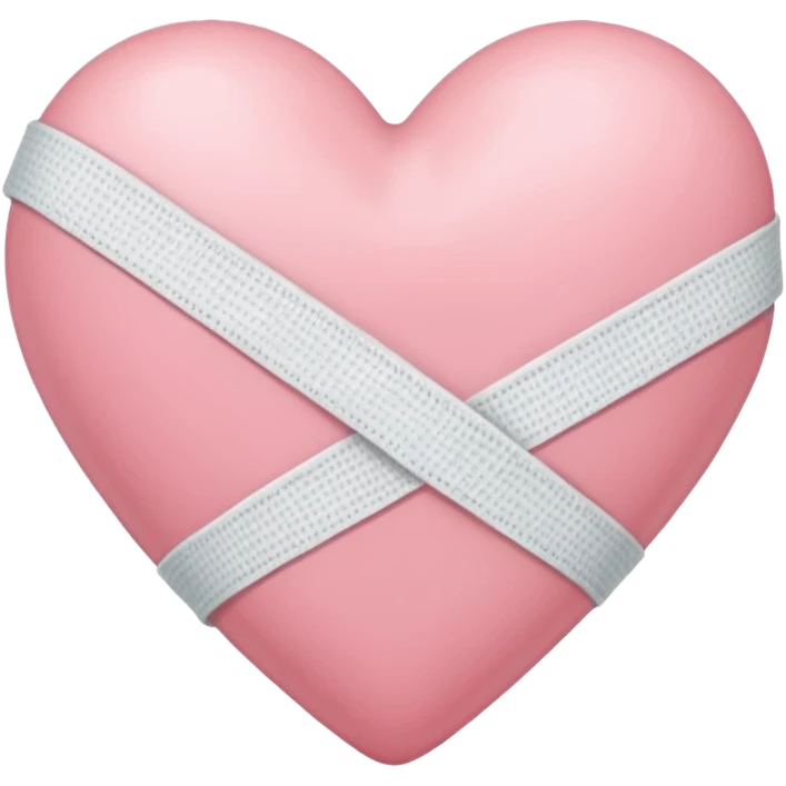 a heart con una venda but light pink  emoji