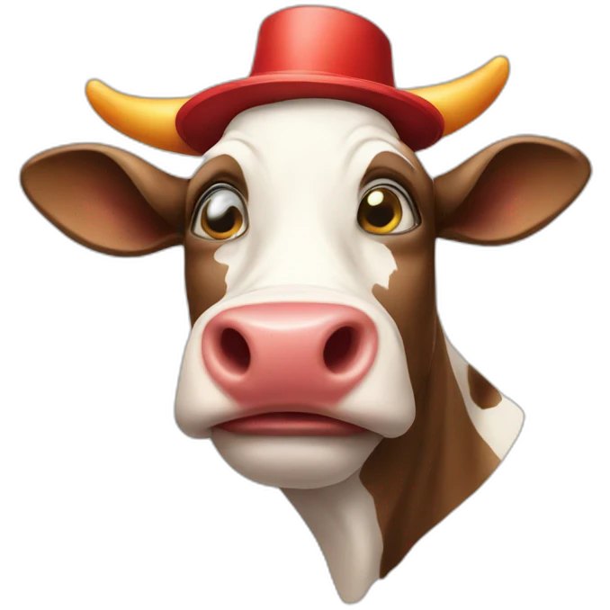 Clown cow emoji
