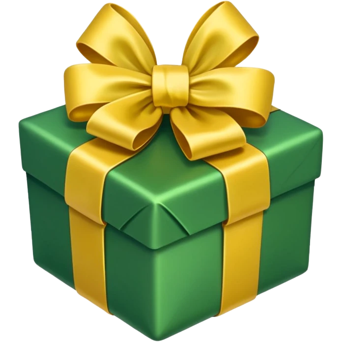GREEN PRESENT WITH YELLOW BOW emoji