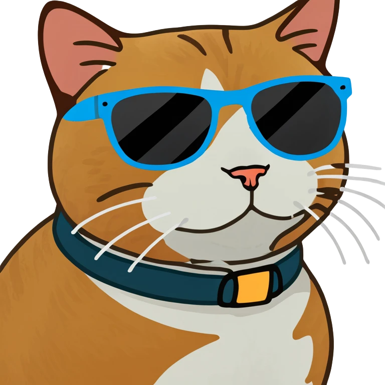 Cat with sunglasses emoji