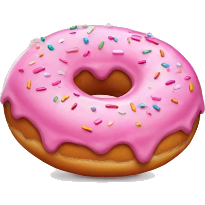 pink sprinkled donut emoji