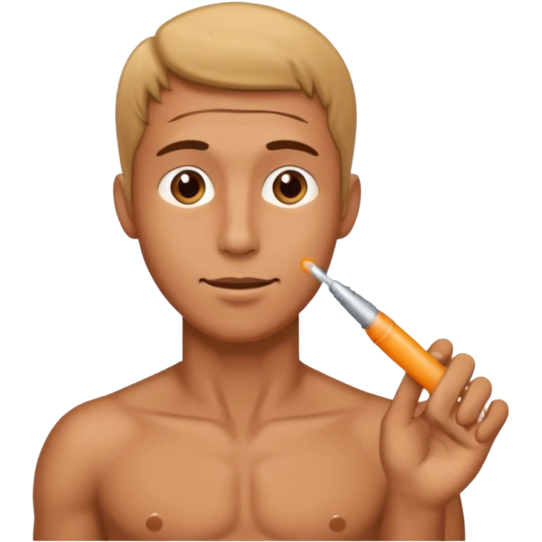 Penis with a man stroking it emoji