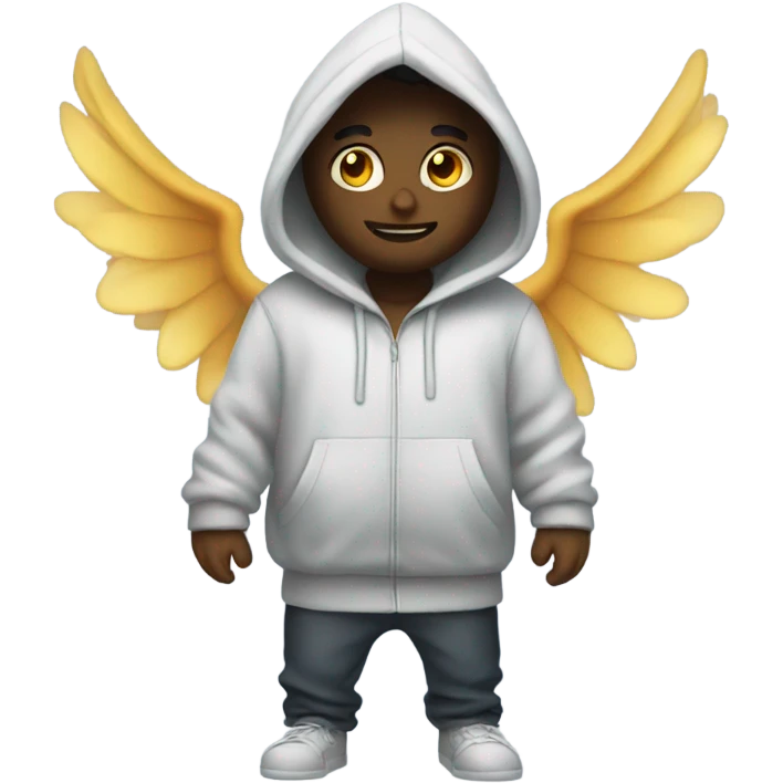 demon in hoodie with angel wings emoji