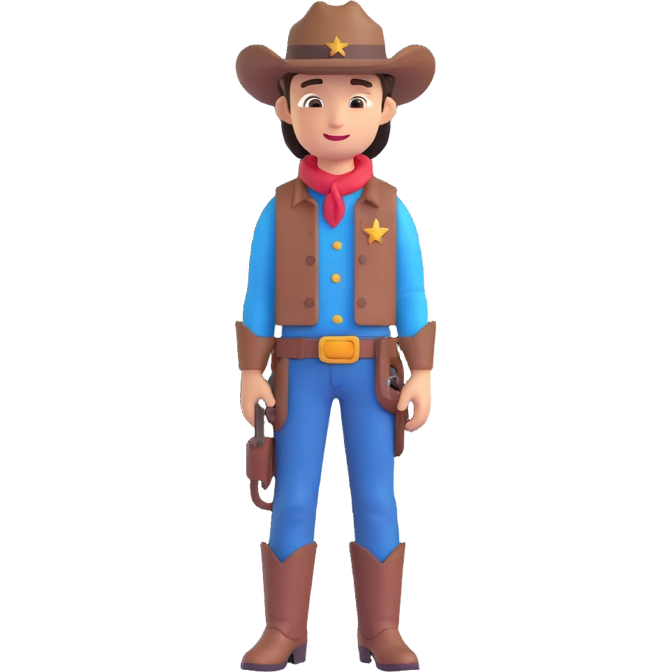 boy wearing a cowboy hat emoji