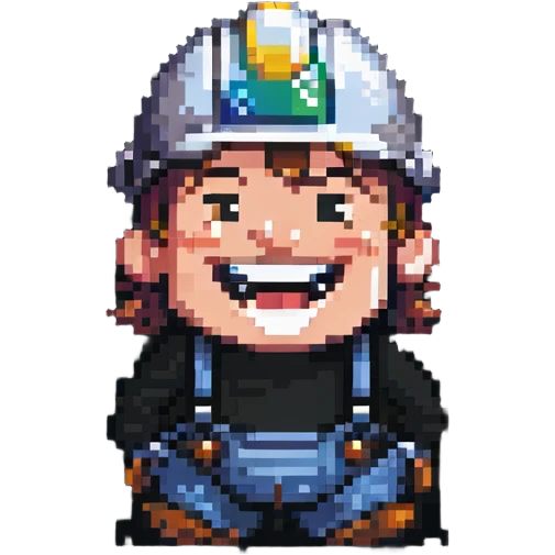 builder laughing exaggeratedly emoji