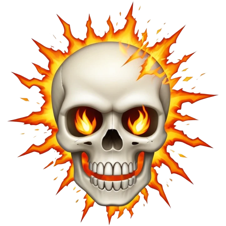 skull is boom emoji