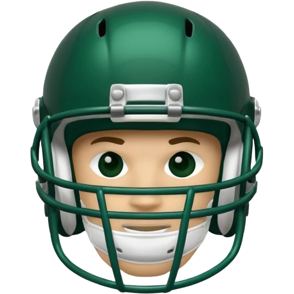 College football player helmet in dark green color  emoji