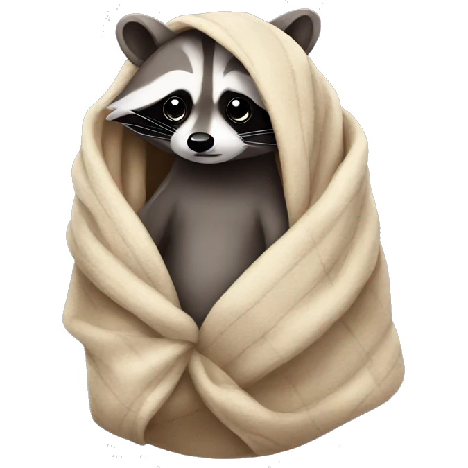 RACCOON IN A BLANKET emoji