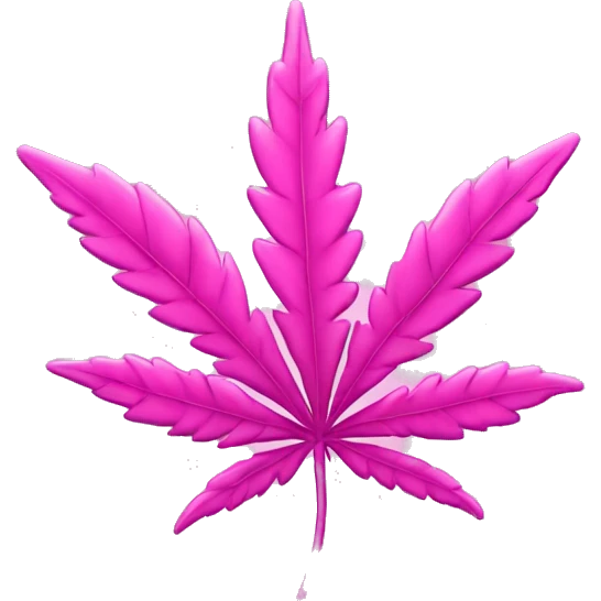 pink marijuana leaf emoji