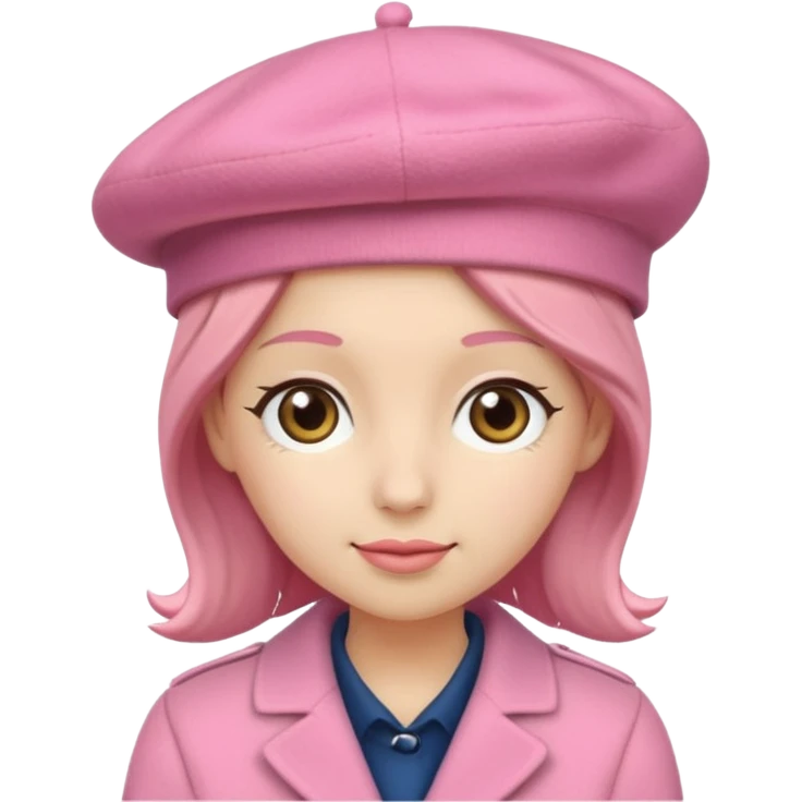 only a pink beret hat emoji