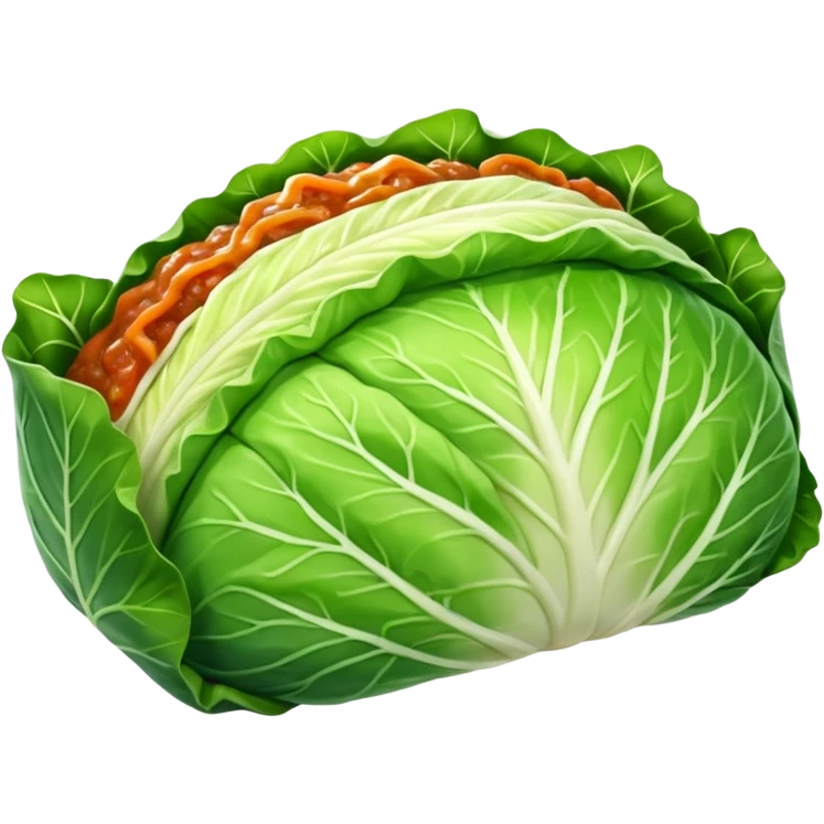 Very simple singular cabbage roll emoji