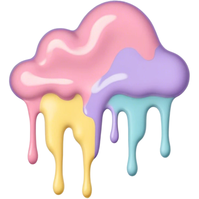 melted pastel paint colors  emoji