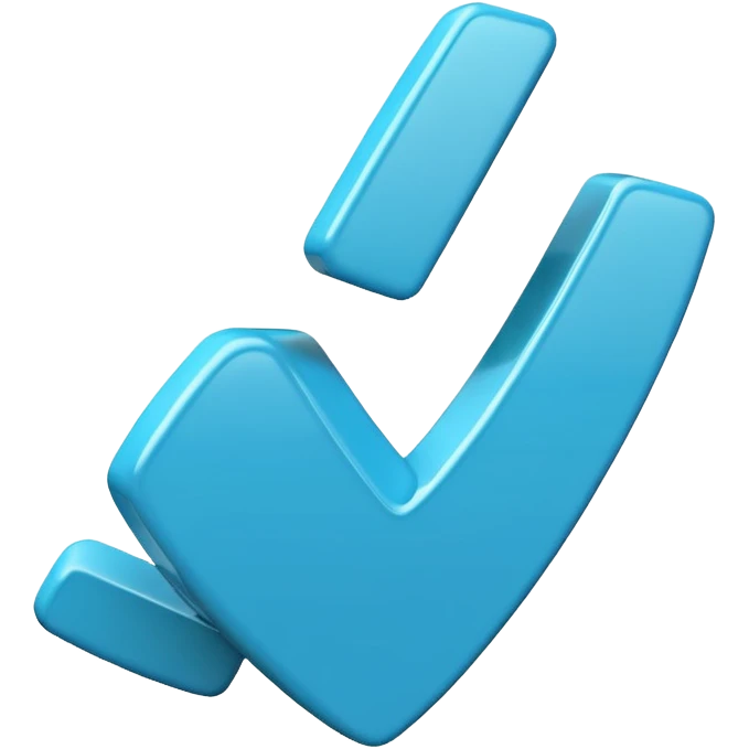 Create me a blue verified emoji emoji