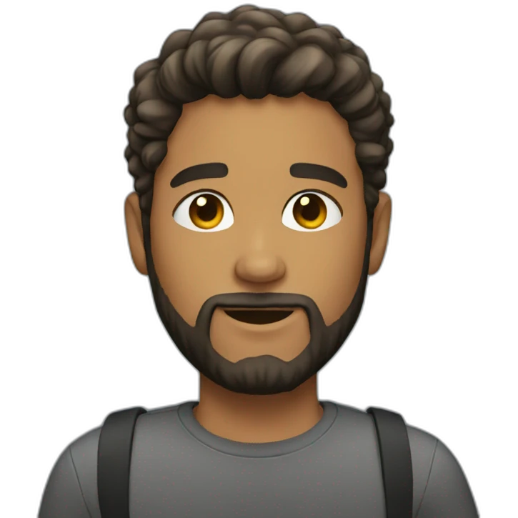 young man with beard emoji