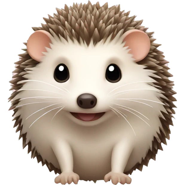 Hedgehog with a white bow emoji