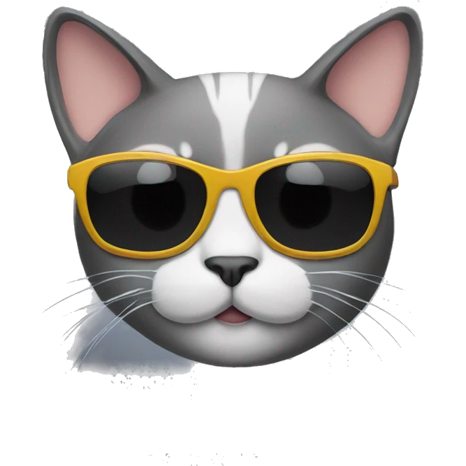 Cat with sunglasses emoji
