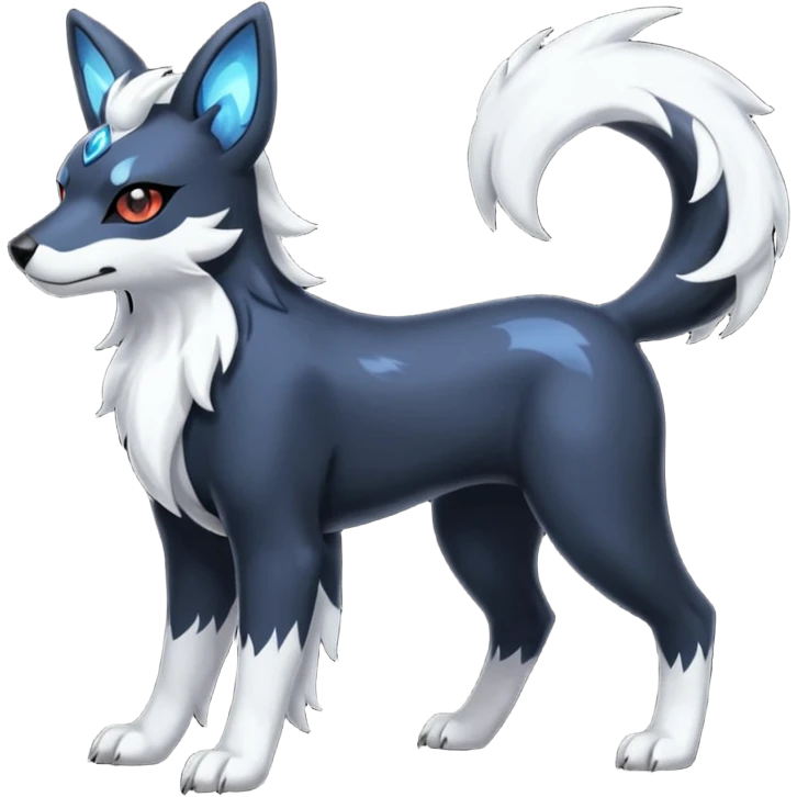 Translucent Magnificent Houndour-Absol-Zorua-Umbreon-fusion (full body) emoji