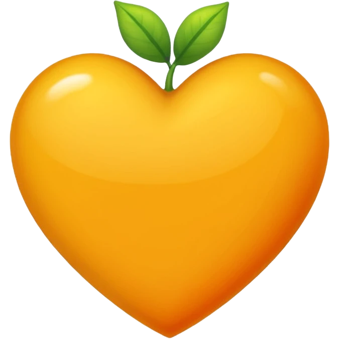 Hazme un corazón amarillo naranja emoji