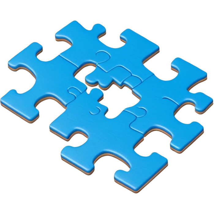 two puzzle pieces slightly separated emoji