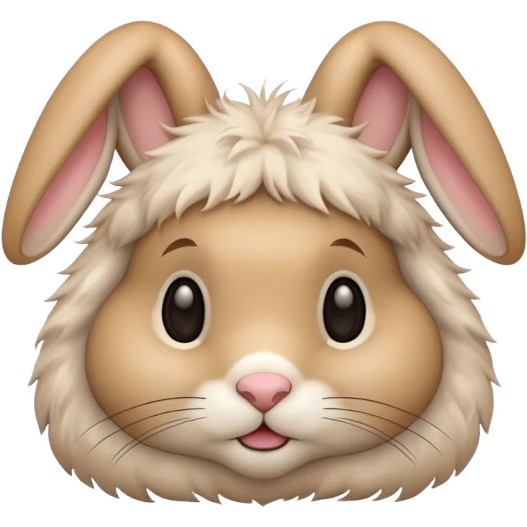 Sweet rabbit beige emoji
