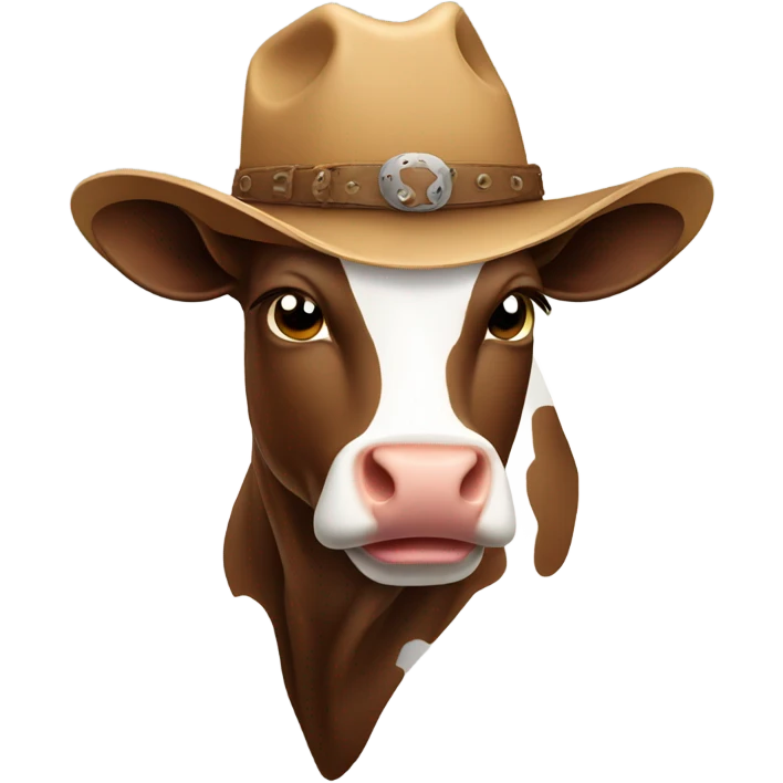 Cow wearing a cowboy hat  emoji