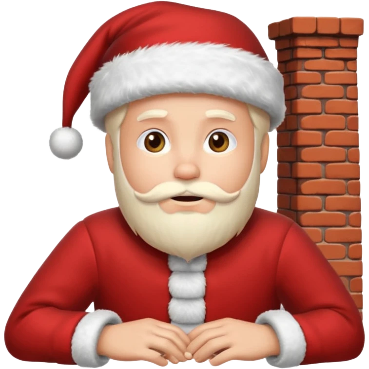 Cristmas male lie down on a chimney emoji