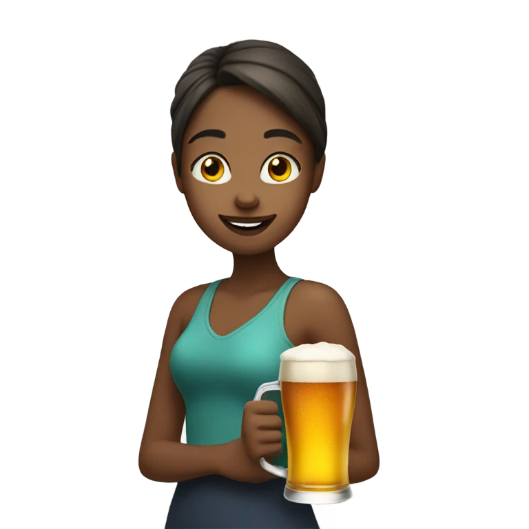 girl drinking beer  emoji