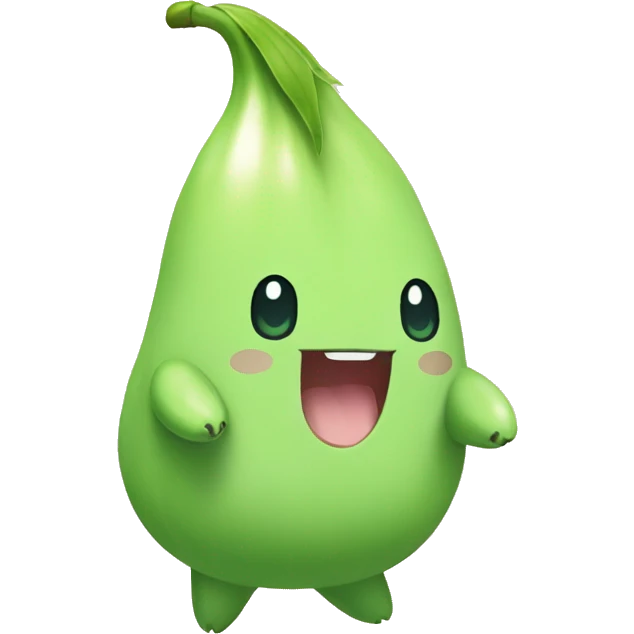 Cute chikorita emoji