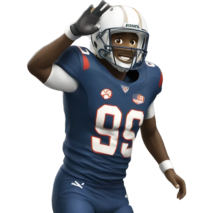 Football player celebrating emoji