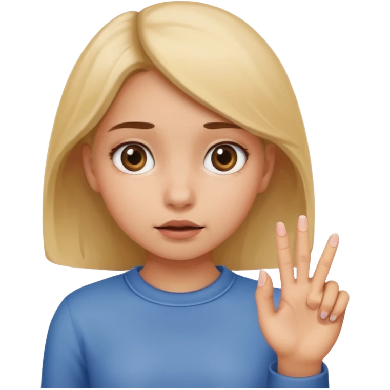 بنت حطه صوبعه في بقه emoji