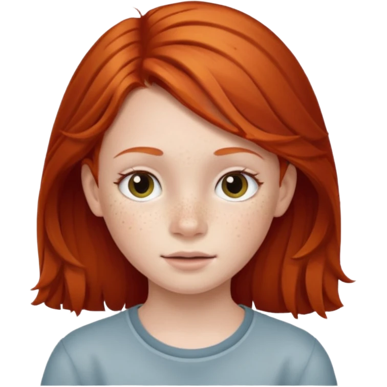 redhead kid with unique face features  emoji