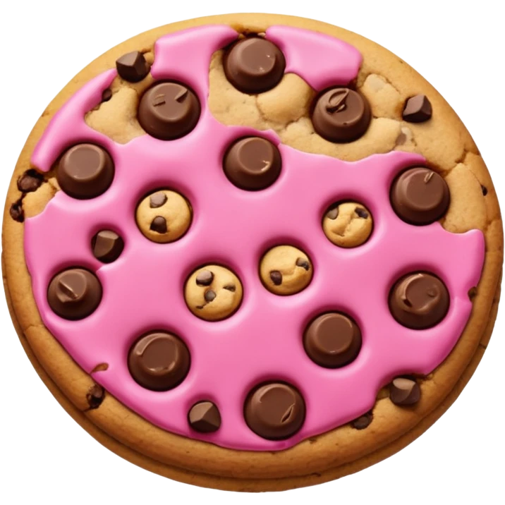 A cookie with emoji