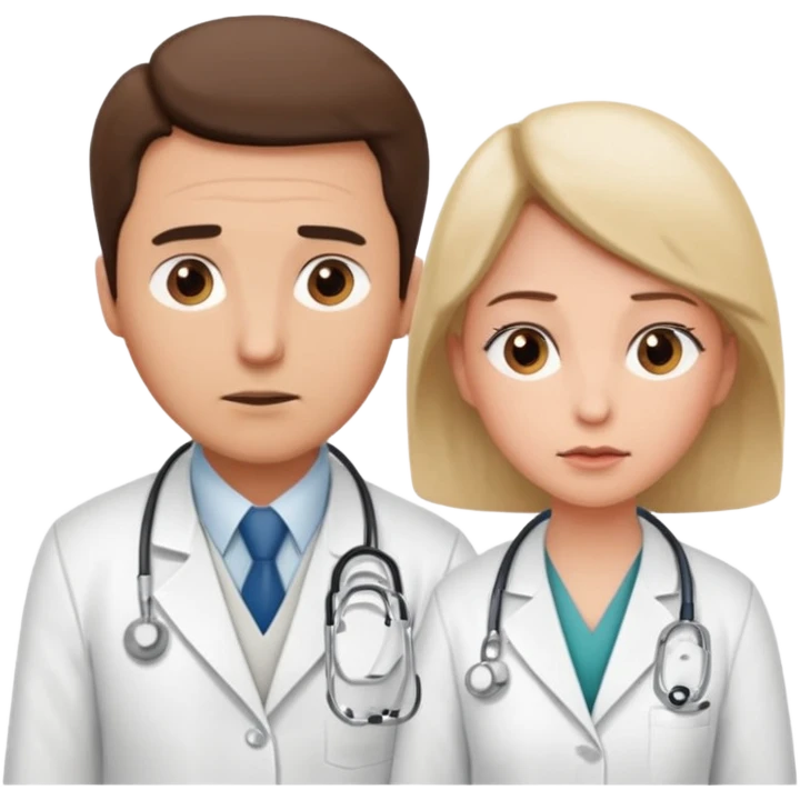 medico y paciente en una consulta emoji