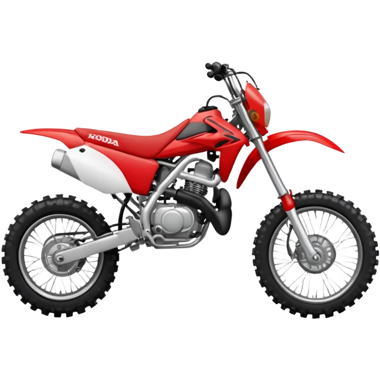 Red Honda dirt bike emoji